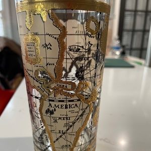 6 vintage Cera mid century modern tall glasses